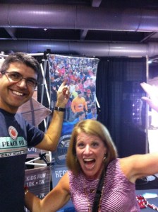 Shari recreating her pose