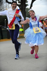 Running in EPCOT at the 2013 Disney Family 5K 