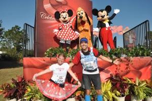 Mile 20 with Mickey, Minnie and Pluto