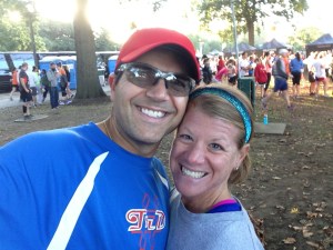 My wife and I pre-race