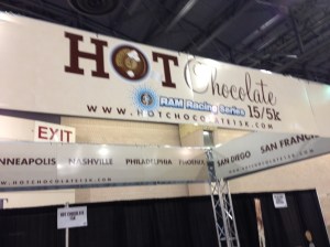 Hot Chocolate 15K booth