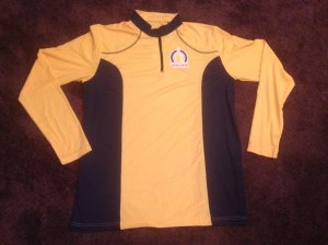 A half zip top which is a change from just a race shirt