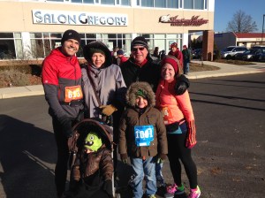 Our family just before the start of the race