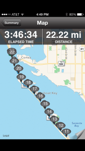 The big one. Friday;s 22 miler.