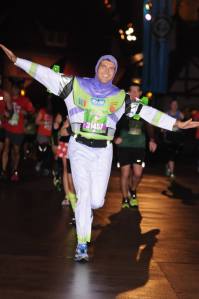 Running through EPCOT at the 2014 inaugural Walt Disney World 10K