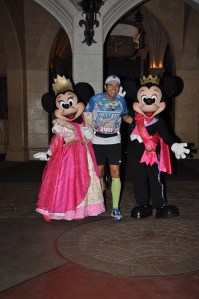 With Royal Minnie and Mickey outside Cinderella's Castle