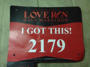 My race bib