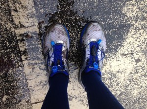 Muddy spongelike shoes