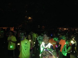 The starting area...all a glow and ready to run