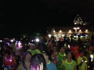 The starting area...all a glow and ready to run