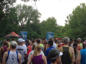 Waiting in the corral for my wave.