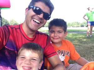 Waiting and watching the other runners