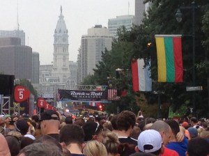 In our corral waiting for the word to go