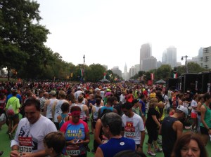 Cloudy and muggy morning