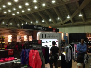 Under Armour had a decent size area set aside