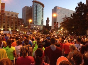 Our view from the 10 minute/mile group