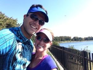 I'm not sure if that's a smile or pain on Shari's face... I was scared to ask