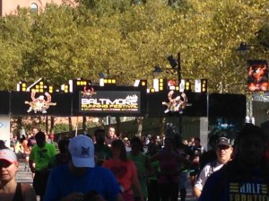 That was the finish line we saw a few hours earlier in the dark