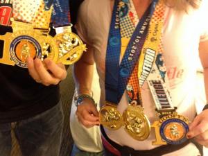 Ready to show off our bling.