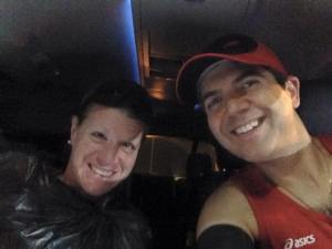 Admittedly, the car was much warmer than standing around outside