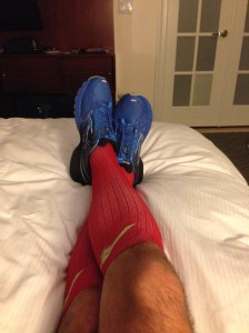 Another day...another pair of compression socks (of course coordinated with the outfit)