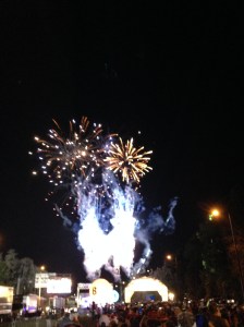 There go the fireworks