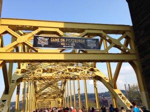 All the bridges had the same color scheme through the City. Very cool.