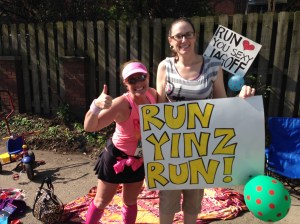 Crowds came out to cheer on runners