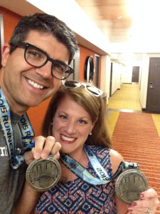 A quick shower and change, Looking happy and feeling much better.