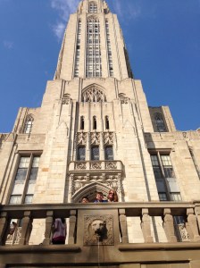The future students outside the Cathedral of Learning