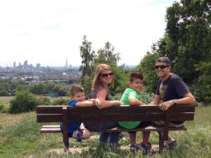 Took the boys to Parliament Hill in London to show them where we got engaged.