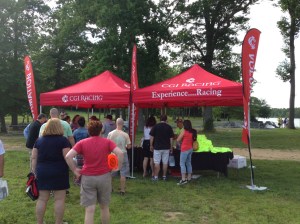 There was an information booth and an area to look up your bib number if you didn't have it with you