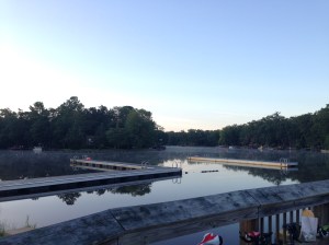 View from the bridge. All is calm.