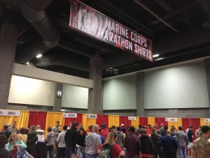 The t-shirt pick up area