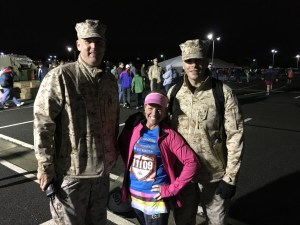 Her first Marine photo op of the day