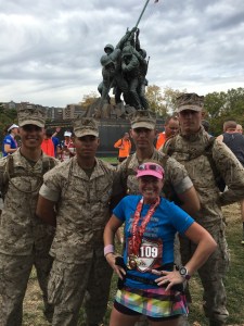 Oh...one final Marine photo opportunity. She made the Marine on the left smile....short jokes are funny!!!