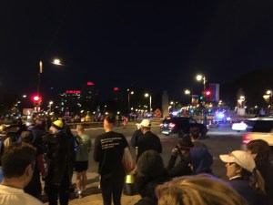 Making our way to the starting area. Still the middle of the night if you ask my wife.