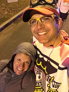 Partial costume reveal while my wife is trying to stay warm.