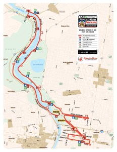 Course map for the Half Marathon
