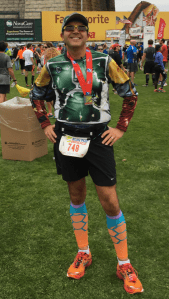 Post race...getting a little 'Bounty Hunter' attitude on.