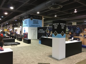 GORE-TEX had a large presence in the center of the hall.