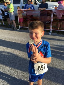 Reward for his 200 meter run