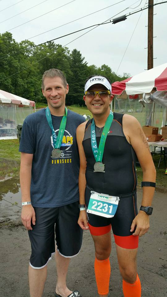 With my friend Bob at the finish line