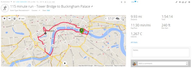 Morning run on my laast day in London