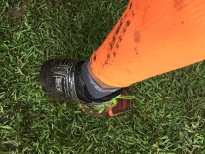 ...and fancy socks. Just a little muddy