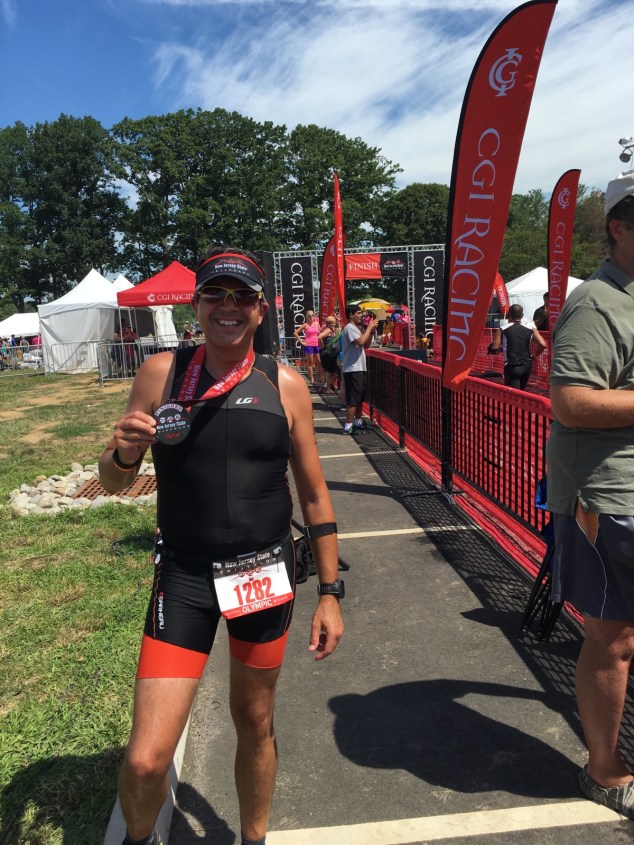 Looking back to the finish