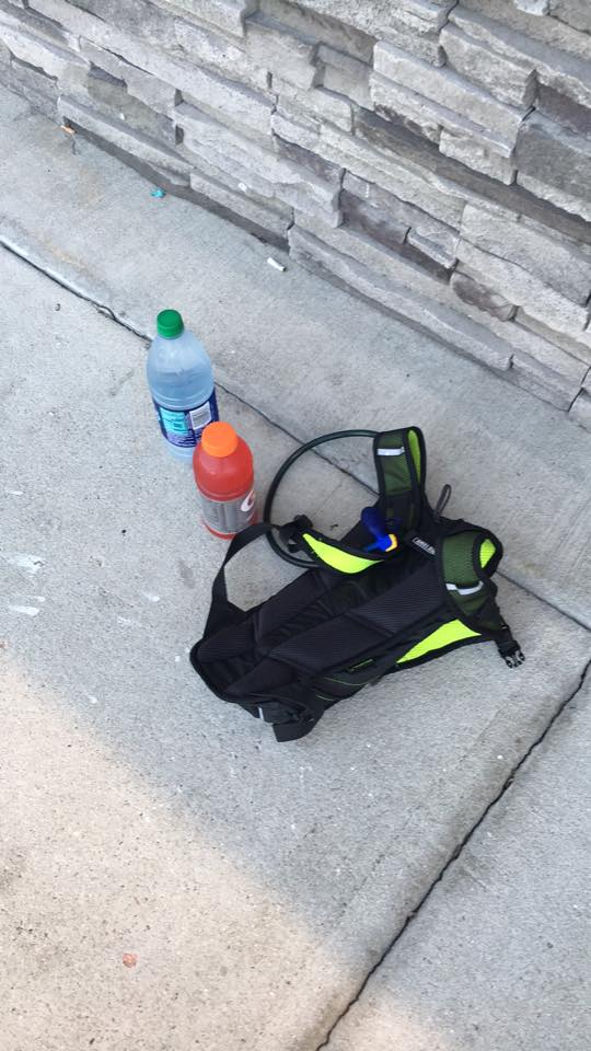 I had to stop around mile 9 of my 17 mile run to replenish all my fluids.