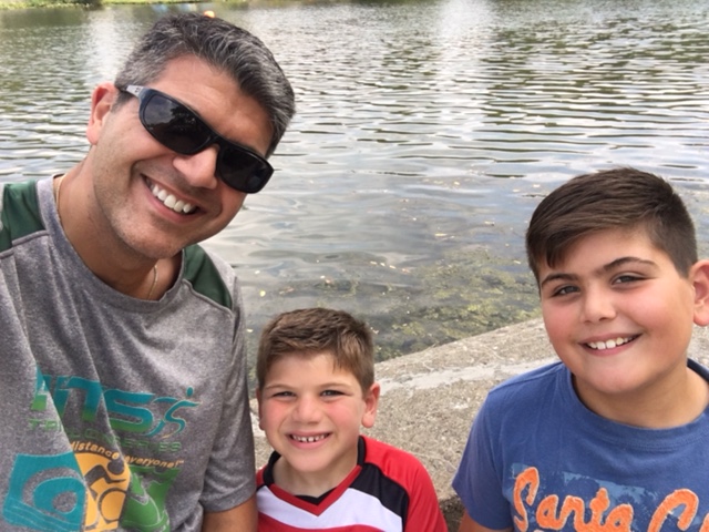 Me and my little guys at packet pickup.