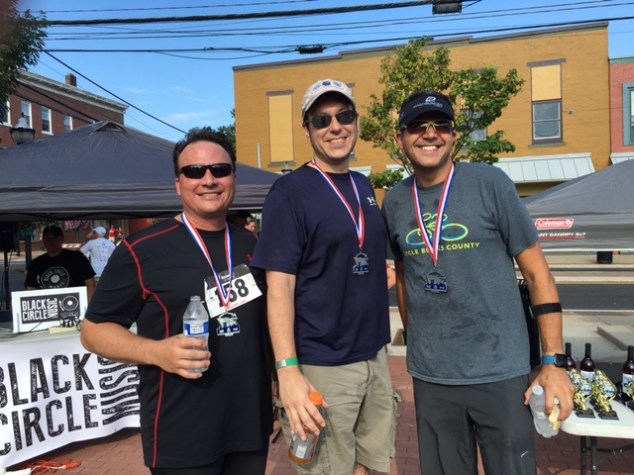 At the finish line with Bryan and Steve