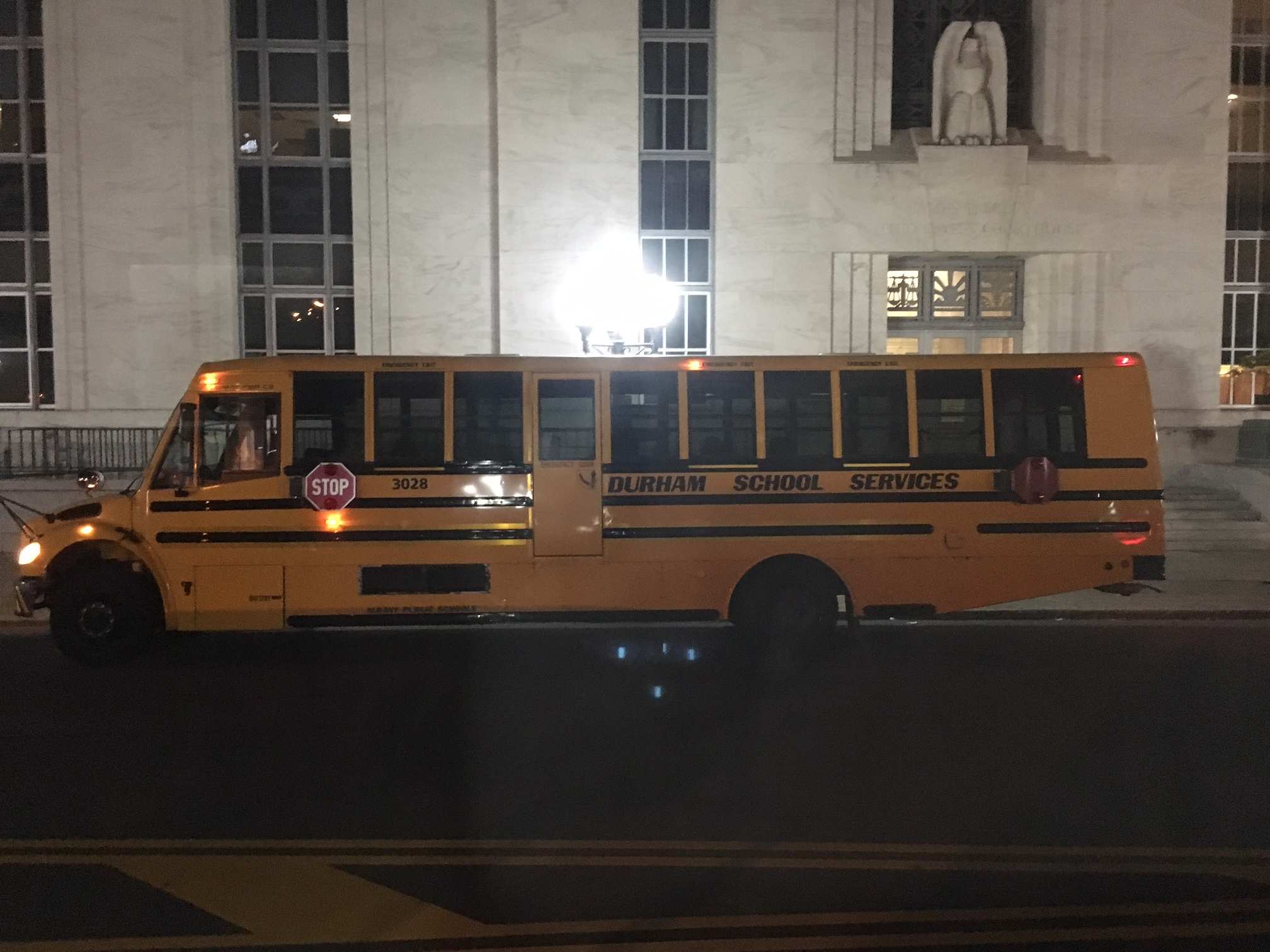 My wife was on the bus across the street